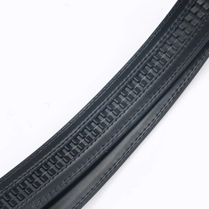 Men's No Buckle Leather Belt - 3.5 cm Wide 5 Men's No Buckle Leather Belt - 3.5 cm Wide - Image 5