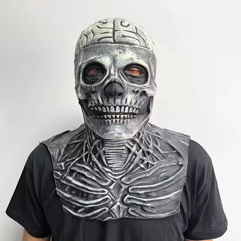Full Head Skeleton Halloween Mask with Brain Detail 7 Full Head Skeleton Halloween Mask with Brain Detail - Image 7