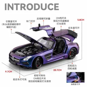 1:24 Scale Benz SLS AMG Diecast Model Car 15 Scc02cbe1faf646df818a8eb2b759c620s