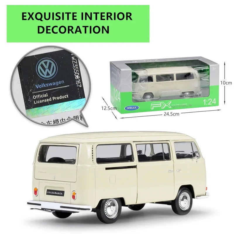 1963 Volkswagen T1 Bus 1:24 Diecast Model 5 1963 Volkswagen T1 Bus 1:24 Diecast Model - Image 5
