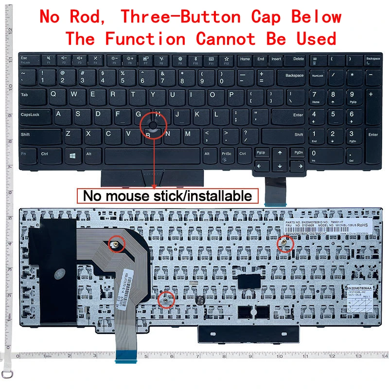 Lenovo T570 T580 P51S P52S Laptop Keyboard 6 Lenovo T570 T580 P51S P52S Laptop Keyboard - Image 6