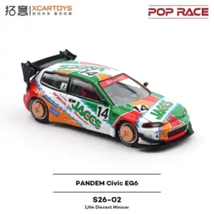 PopRace Xcartoys Pandem Civic EG6 1:64 Scale Model 12 Sd73aa940177649428dae0367753069e7K
