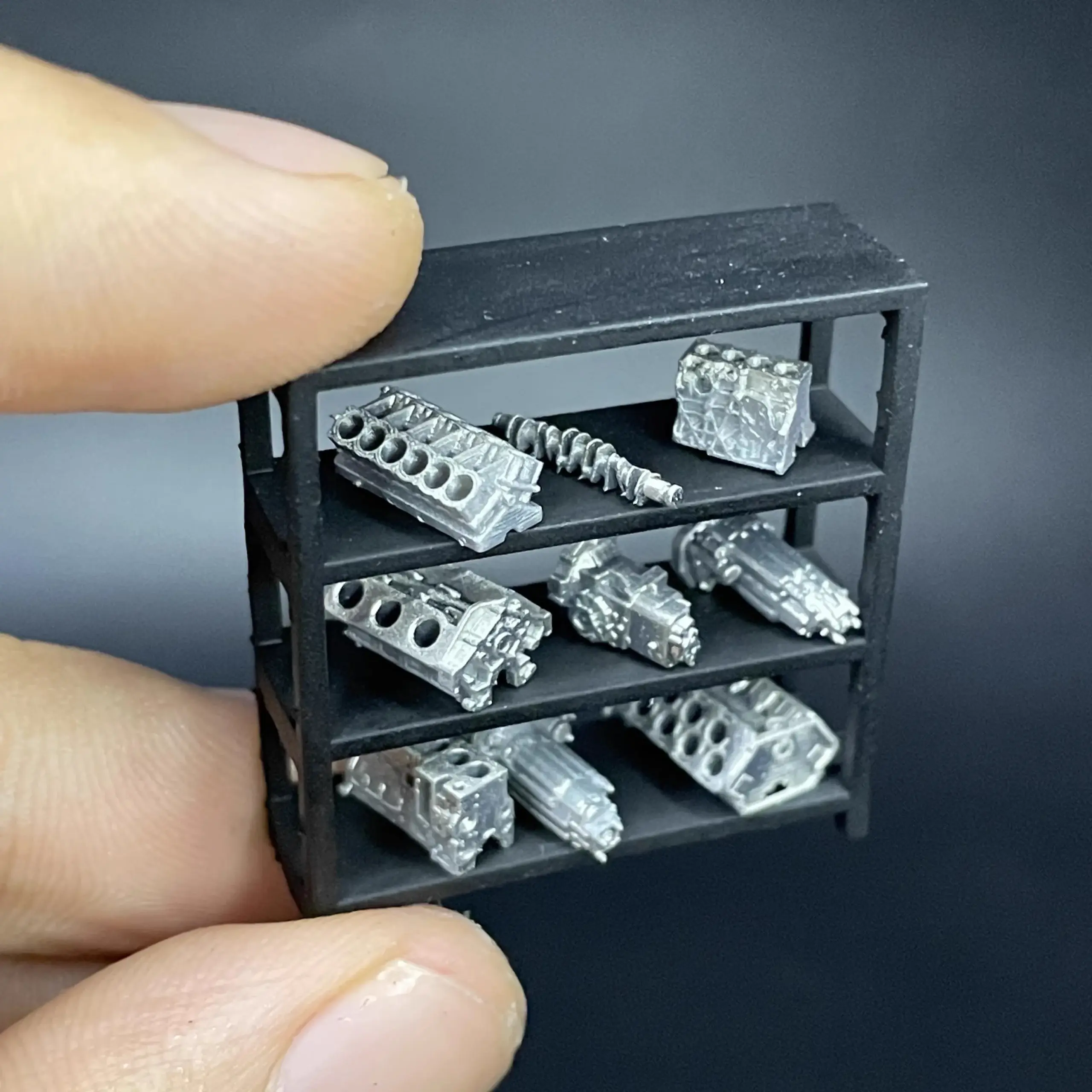 1:64 Scale Engine Storage Rack with 3 Shelves 5 1:64 Scale Engine Storage Rack with 3 Shelves - Image 5