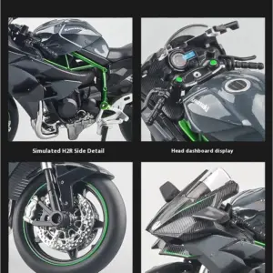 Kawasaki Ninja H2R 1:12 Model with Lights and Sounds 13 Sdb0948ddd132445fad752fd2d463be3b7