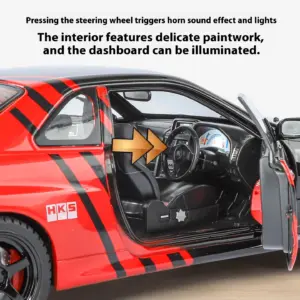 Oversized 1:18 Scale GTR Die-Cast Car Model 13 Sdbf082ef50d744ea8e0d69a2a3b6a33fo