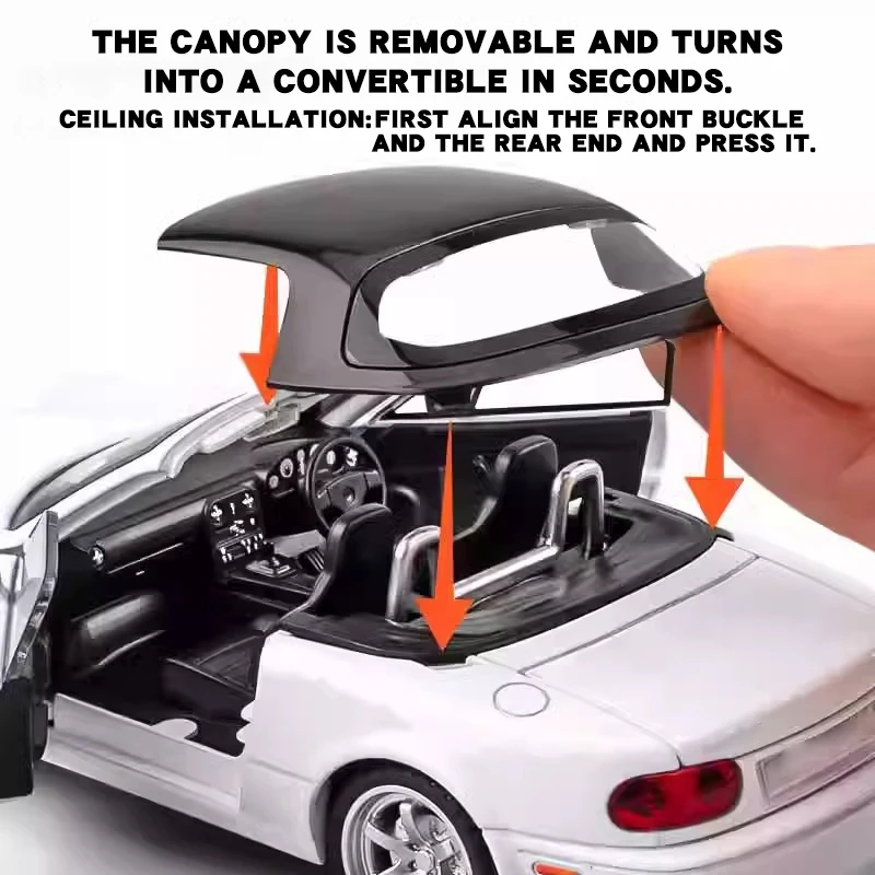 1:32 Mazda MX-5 Diecast Sports Car Model 4 1:32 Mazda MX-5 Diecast Sports Car Model - Image 4
