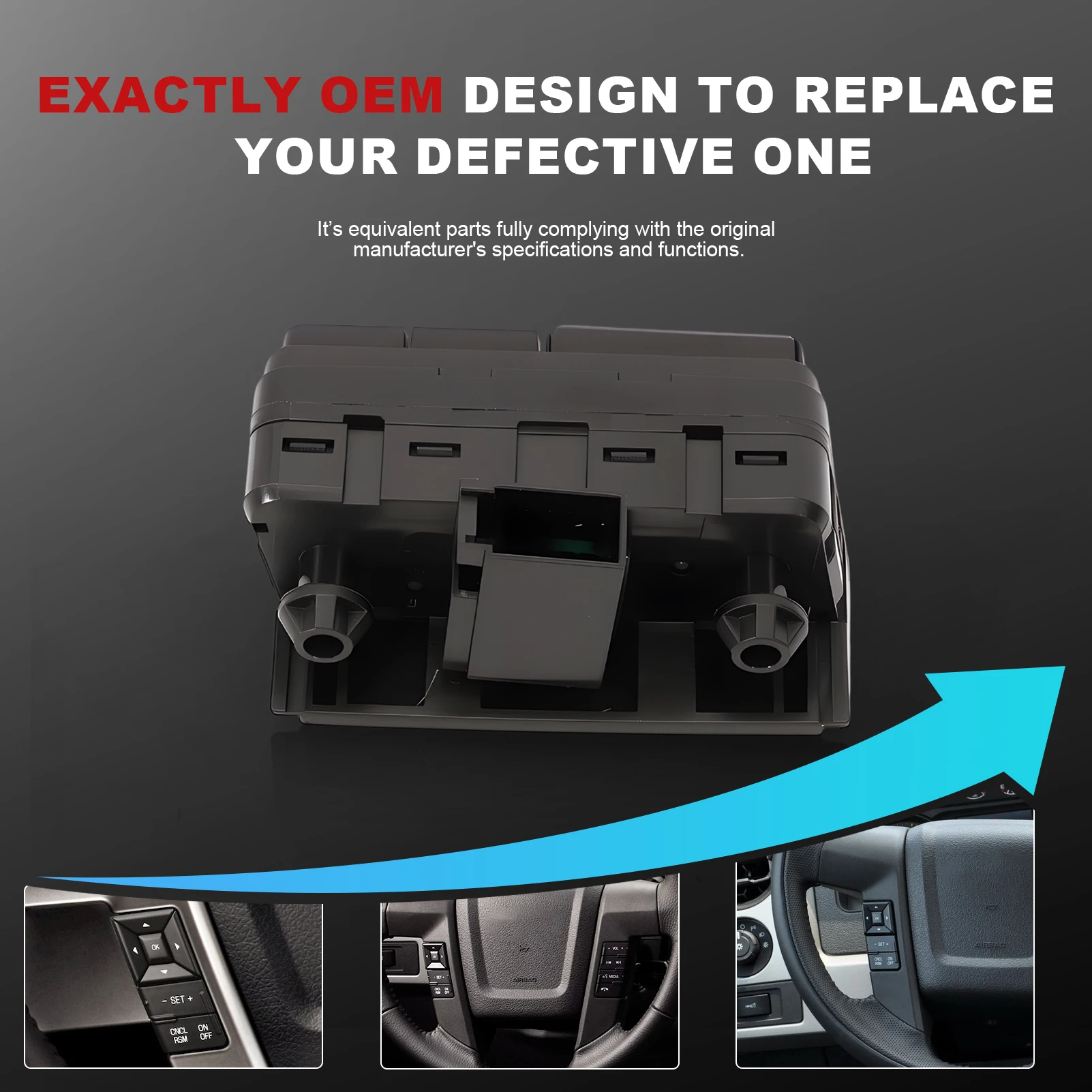 Left Steering Wheel Cruise Control Switch F-150 3 Left Steering Wheel Cruise Control Switch F-150 - Image 3