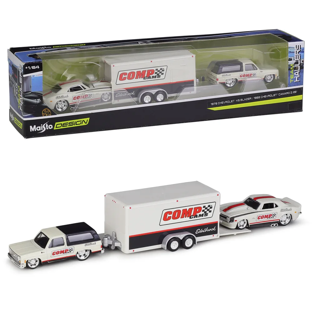 Maisto 1:64 Die-Cast Vehicle Set with Trailer 16 Maisto 1:64 Die-Cast Vehicle Set with Trailer - Image 16