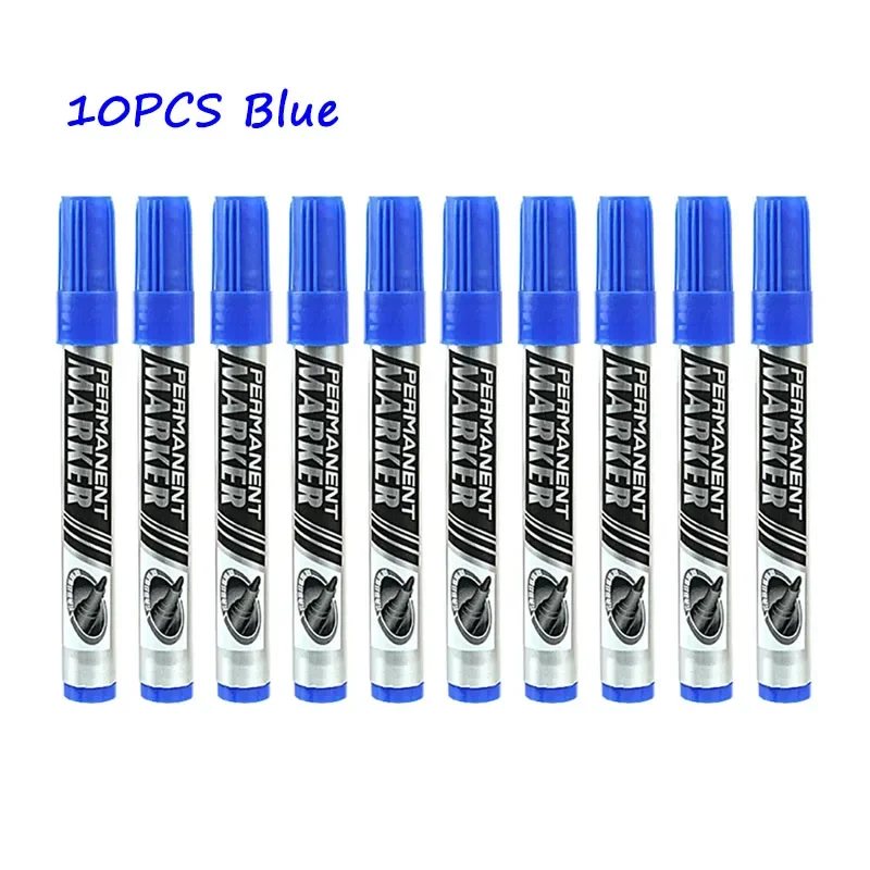 Set of 10 Permanent Marker Pens - Multi-Color 8 Set of 10 Permanent Marker Pens - Multi-Color - Image 8