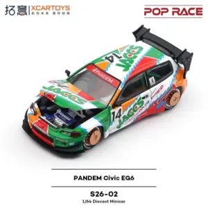 PopRace Xcartoys Pandem Civic EG6 1:64 Scale Model 9 Se1a9cd23c57b49af8fee3aa479381b59F