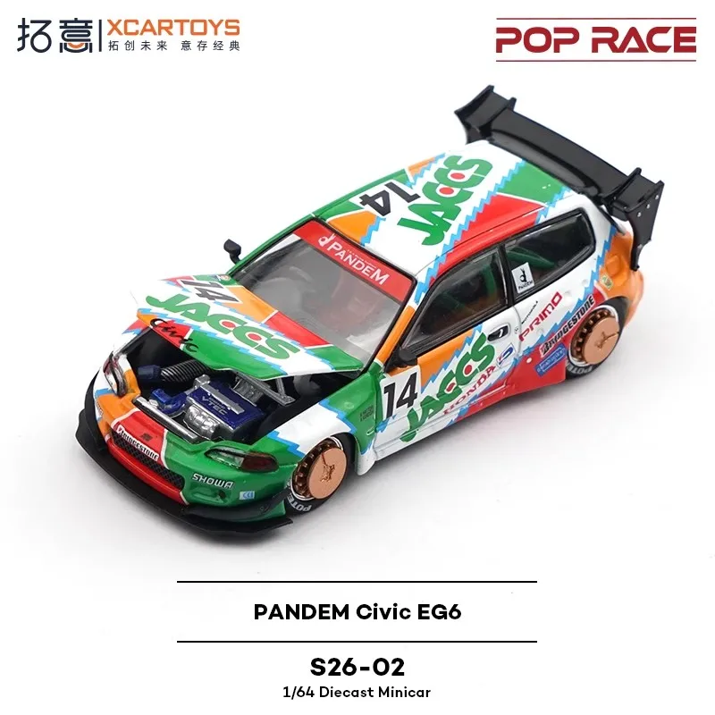 PopRace Xcartoys Pandem Civic EG6 1:64 Scale Model 2 PopRace Xcartoys Pandem Civic EG6 1:64 Scale Model - Image 2