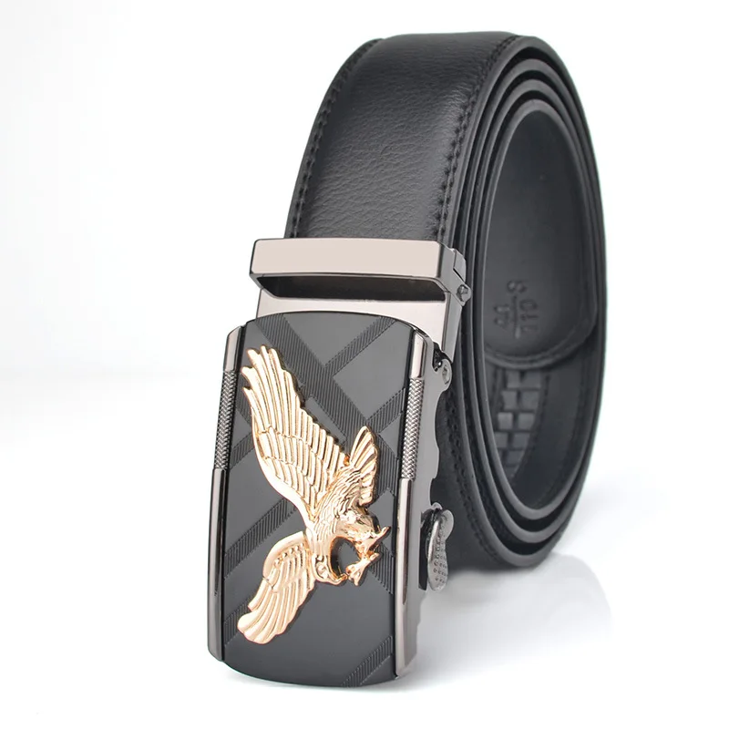 Men's Genuine Leather Belt with Eagle Buckle 2 Men's Genuine Leather Belt with Eagle Buckle - Image 2