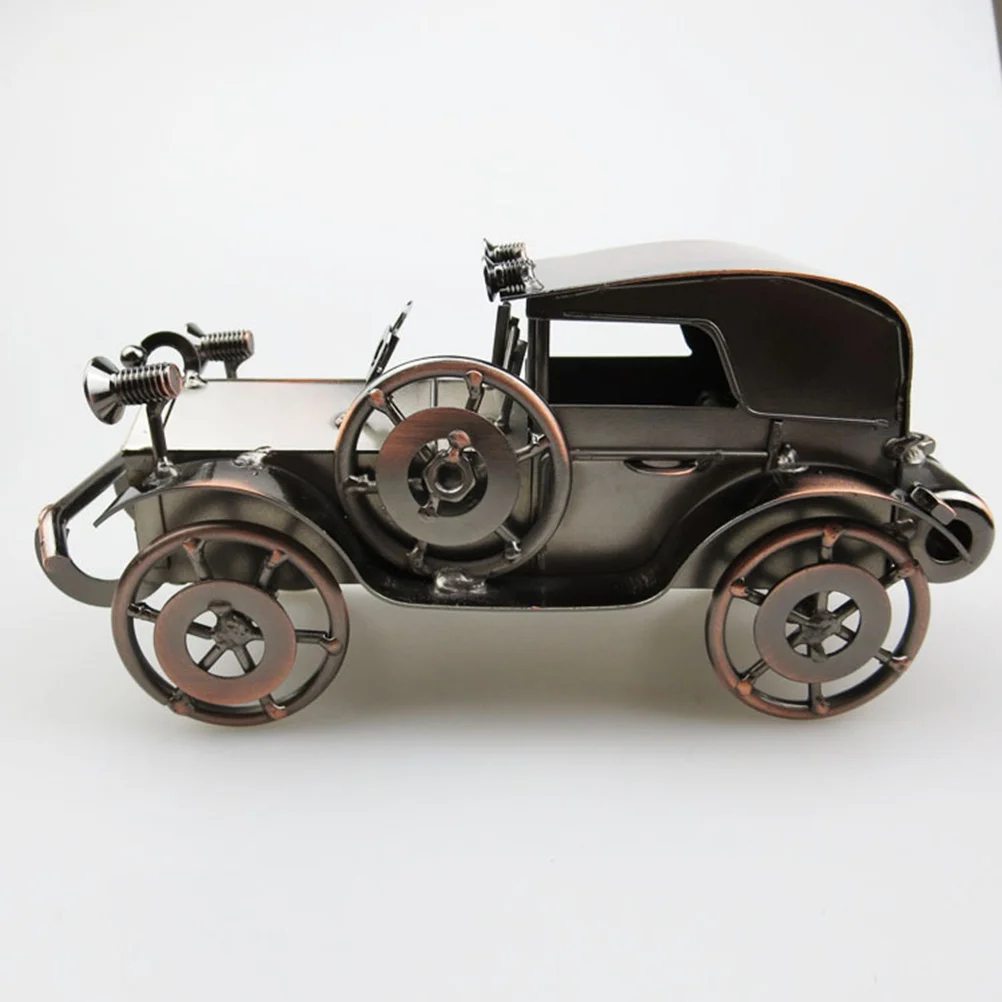2PCS Iron Vintage Car Model in Dark Brown 4 2PCS Iron Vintage Car Model in Dark Brown - Image 4