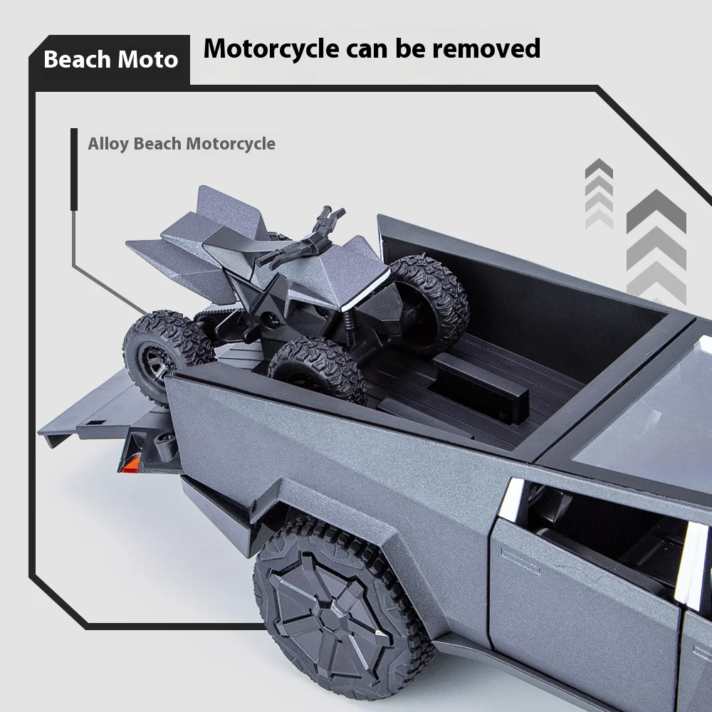 1/24 Scale Diecast Cybertruck Pickup Model 6 1/24 Scale Diecast Cybertruck Pickup Model - Image 6