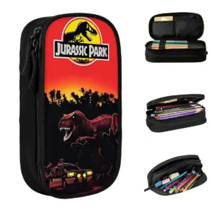 Jurassic Park T-Rex Pencil Case Red Design