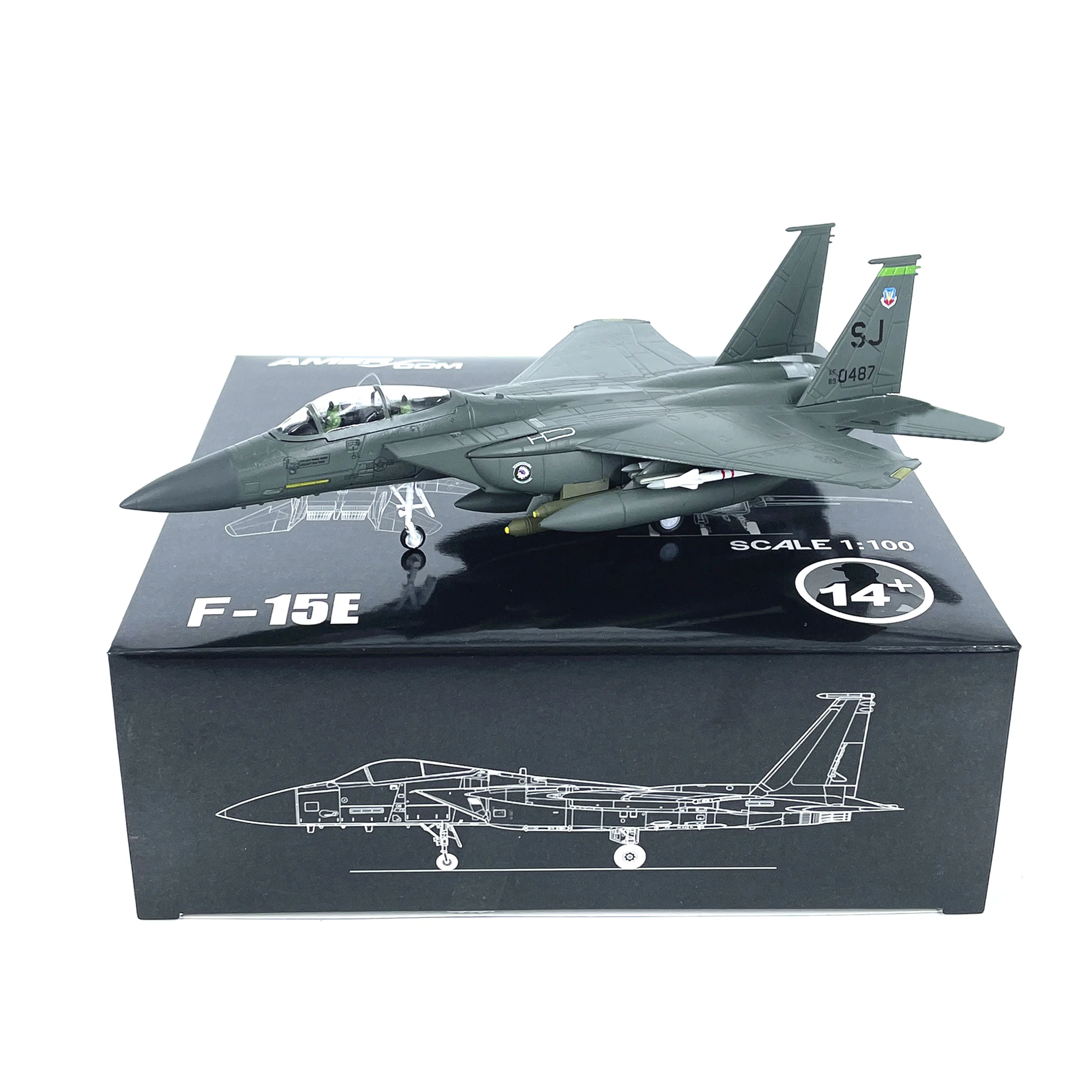 1:100 Scale F15E Fighter Diecast Model 2 1:100 Scale F15E Fighter Diecast Model - Image 2