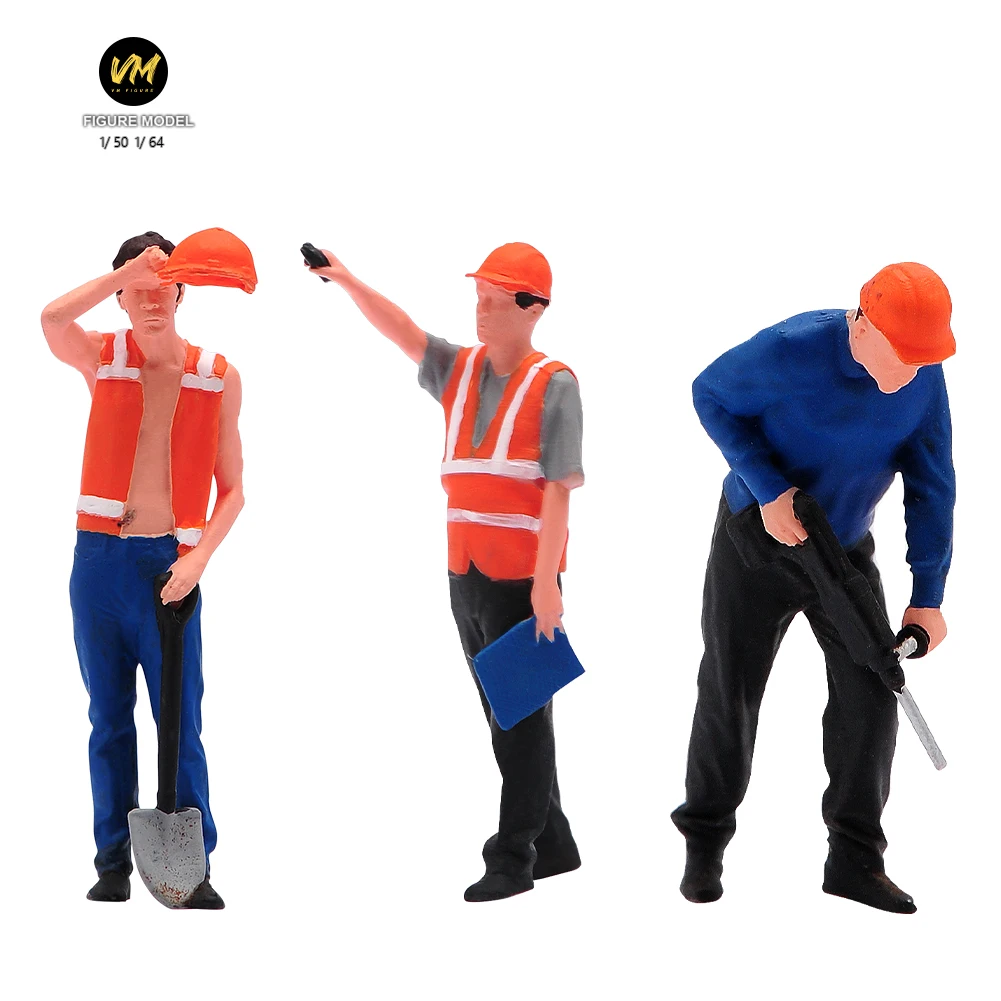 Construction Worker Miniature Figures Set 14 Construction Worker Miniature Figures Set - Image 14