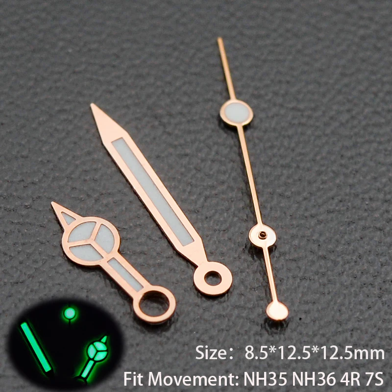 NH34 GMT Watch Hands with Luminous Silver Finish 4 NH34 GMT Watch Hands with Luminous Silver Finish - Image 4