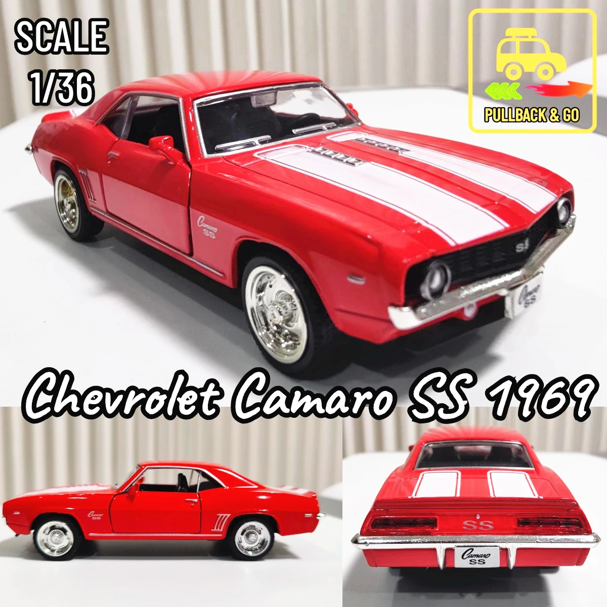 1/36 Scale Chevrolet Camaro Pullback Model Car 12 1/36 Scale Chevrolet Camaro Pullback Model Car - Image 12