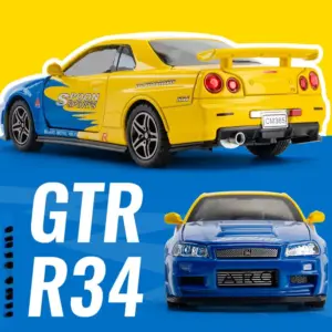 GTR34 1:32 Scale Alloy Sports Car Model 10 Se789f95577c944ecae8bac2fac8bb2903