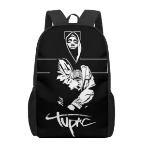 2pac Monochrome Graphic School Backpack 37 Se82198a8f1da49af9c57f749b619acfaJ