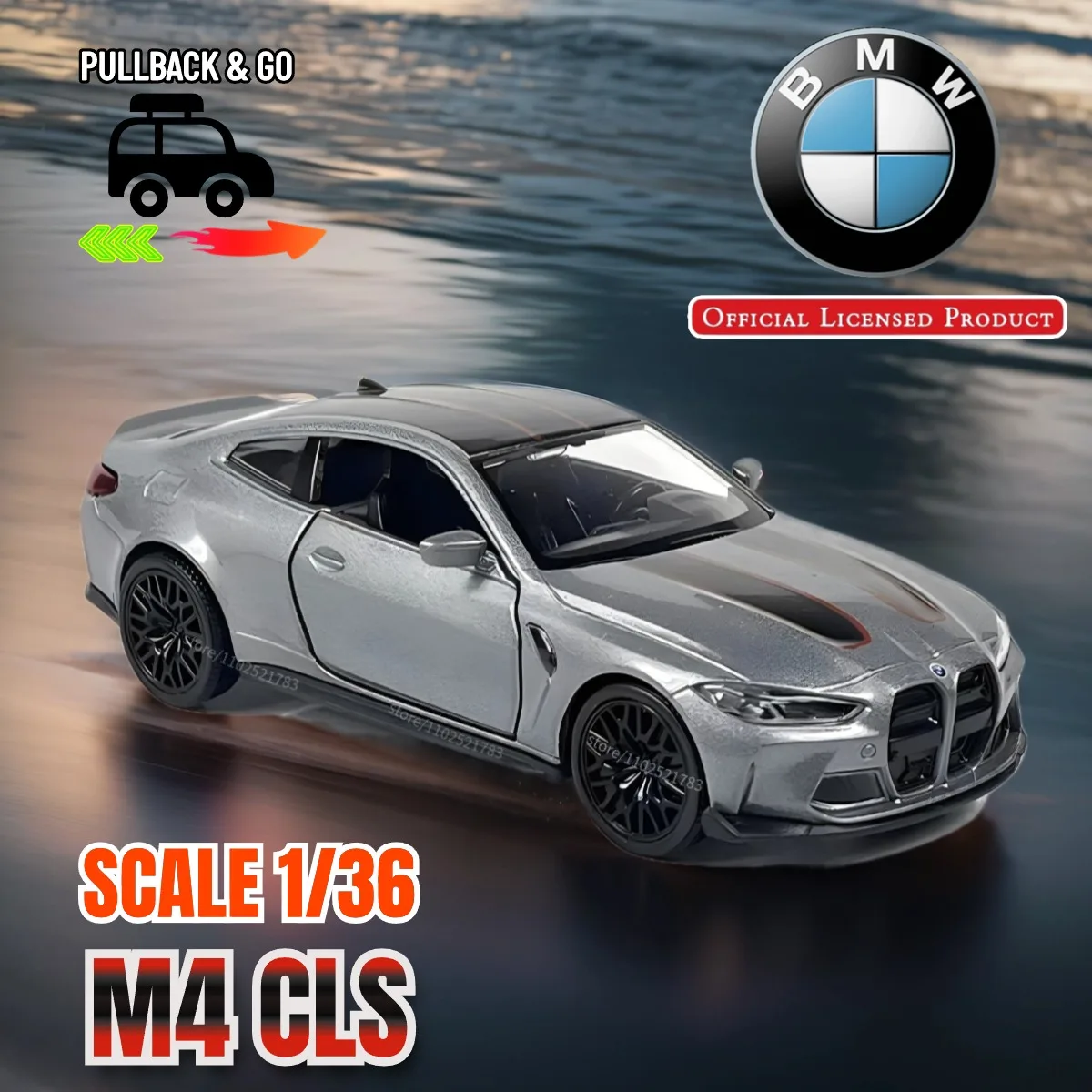 BMW M2 1:36 Scale Pullback Diecast Model 20 BMW M2 1:36 Scale Pullback Diecast Model - Image 20