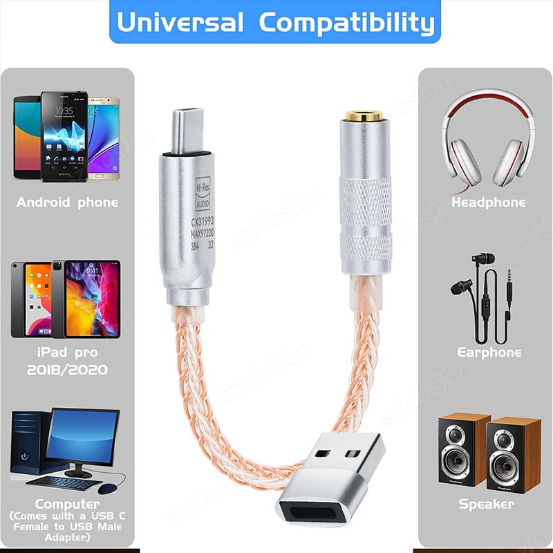 Type-C to 3.5mm Headphone Amplifier Adapter 5 Type-C to 3.5mm Headphone Amplifier Adapter - Image 5