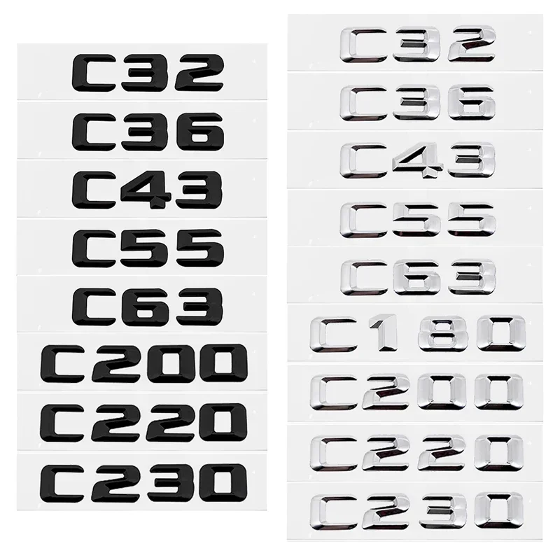 3D Car Tail Letter Stickers for Mercedes Benz 2 3D Car Tail Letter Stickers for Mercedes Benz - Image 2