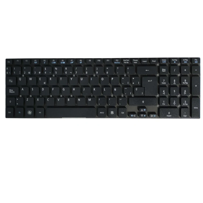 Black Spanish Keyboard for Packard Bell Laptops 2 Black Spanish Keyboard for Packard Bell Laptops - Image 2