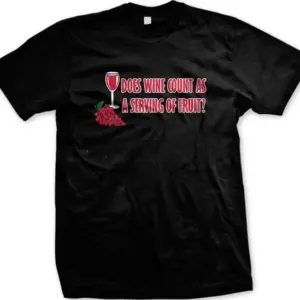 Humorous Black Cotton T-Shirt for Men