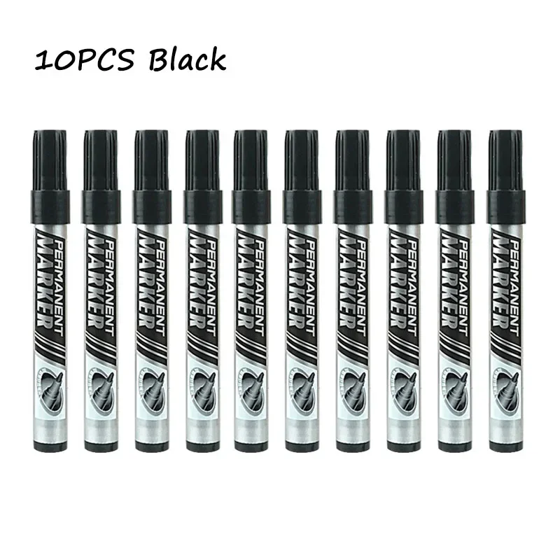 Set of 10 Permanent Marker Pens - Multi-Color 10 Set of 10 Permanent Marker Pens - Multi-Color - Image 10