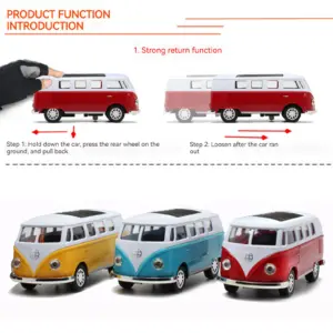 Volkswagen T1 Bus Diecast Model 1:36 Scale 12 Sec1dc56513bc4d2e92c9ef462b02e24f6