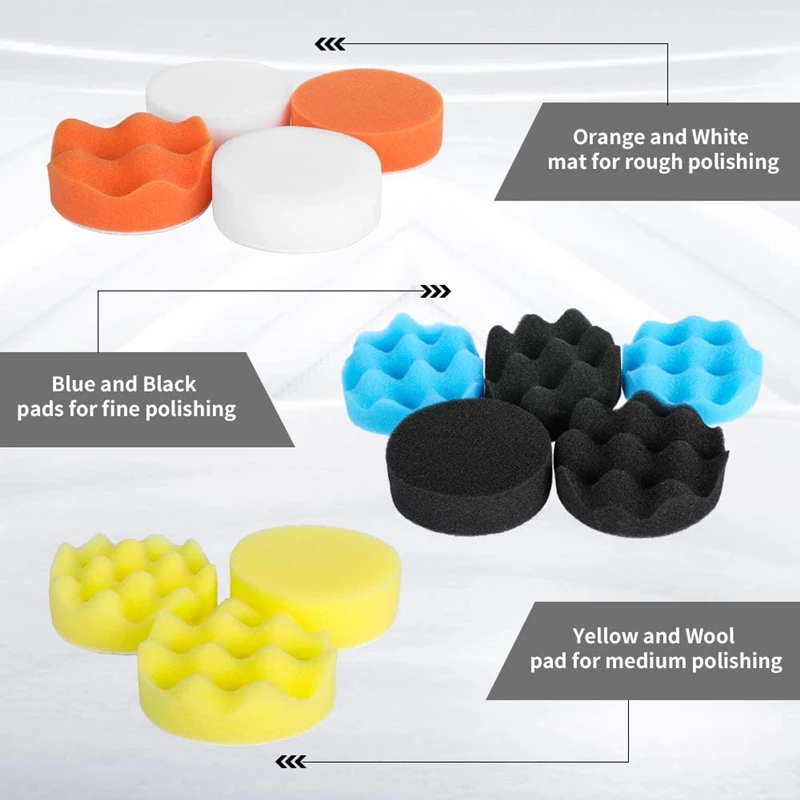 Car Polishing Pads Kit - 5 to 39 Pieces 4 Car Polishing Pads Kit - 5 to 39 Pieces - Image 4