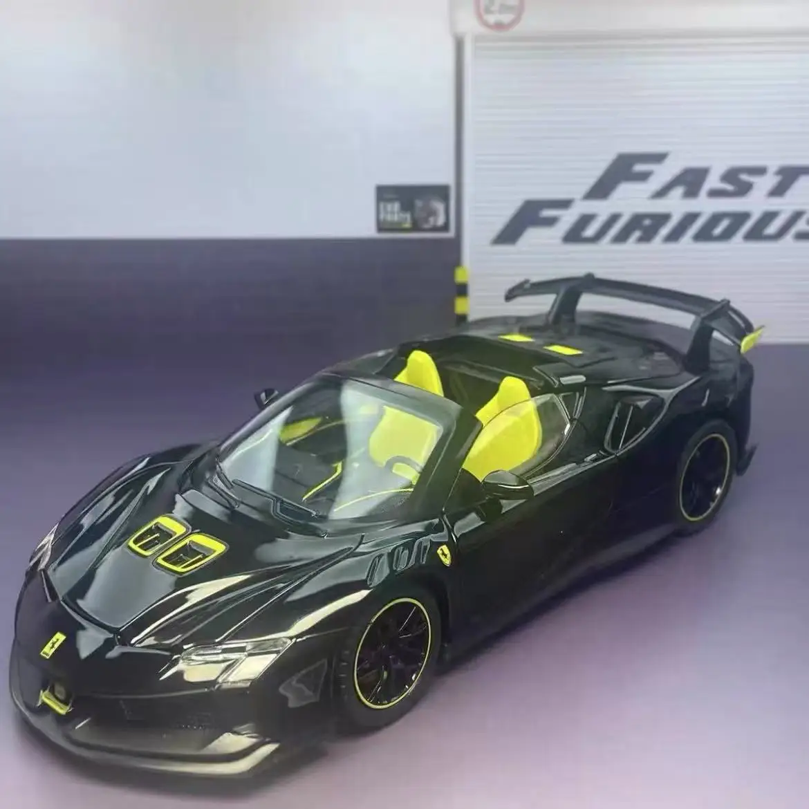 1:24 Diecast Ferrari SF90XX Model with Lights 3 1:24 Diecast Ferrari SF90XX Model with Lights - Image 3