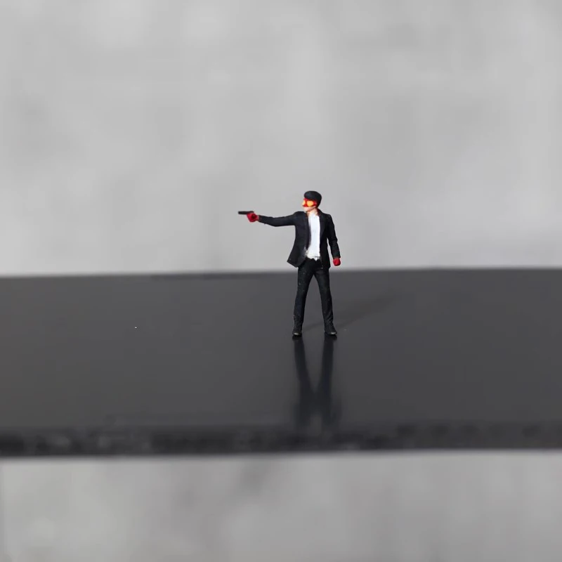 1:64 Scale Pink Helmet Motorcycle Girl Figure 9 1:64 Scale Pink Helmet Motorcycle Girl Figure - Image 9