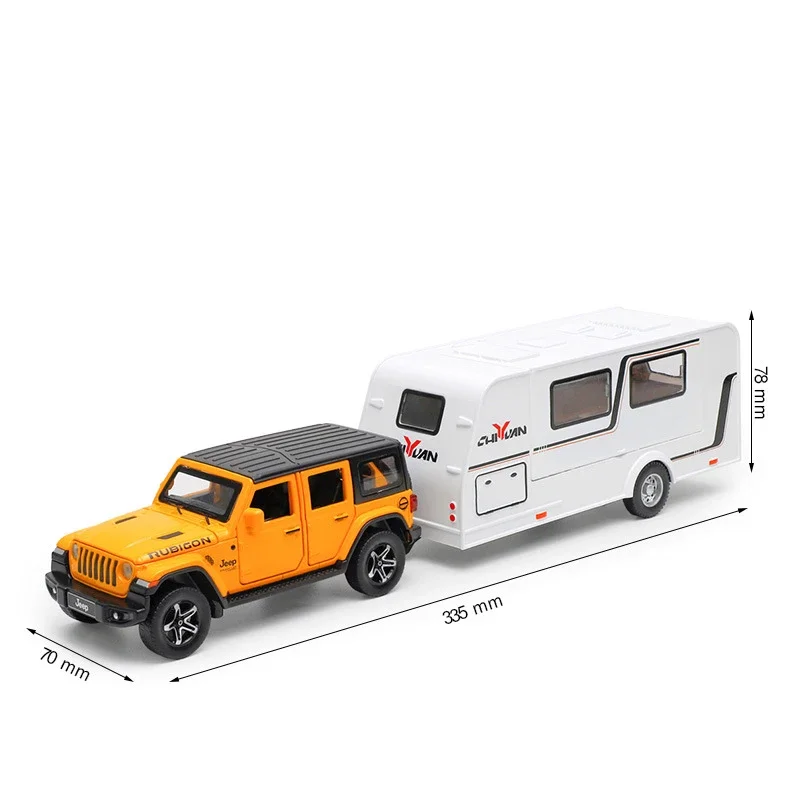 1:32 Scale Luxury SUV Model Car with Trailer 5 1:32 Scale Luxury SUV Model Car with Trailer - Image 5
