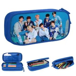 Kpop Star Singer Idol Pencil Case in Blue