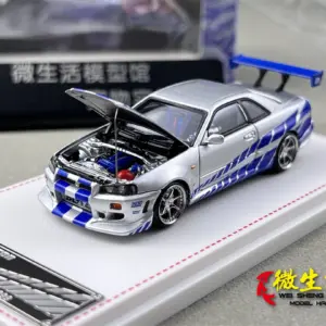 Nissan GT-R R34 FNF 1:64 Diecast Model 11 Sef37fefb0fde4f9a88bd82df48c67dddj