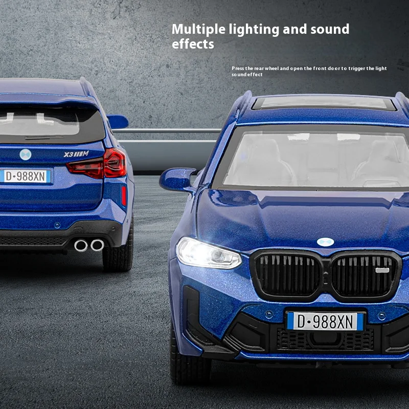 1:32 X3M Alloy Model Car with Sound and Light 2 1:32 X3M Alloy Model Car with Sound and Light - Image 2