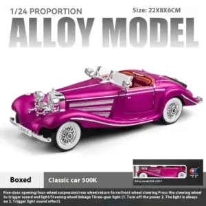 Mercedes Benz 500K 1:24 Diecast Model Silver 19 Sf0b831eb6fc24b08a567d7d310eb69e5F