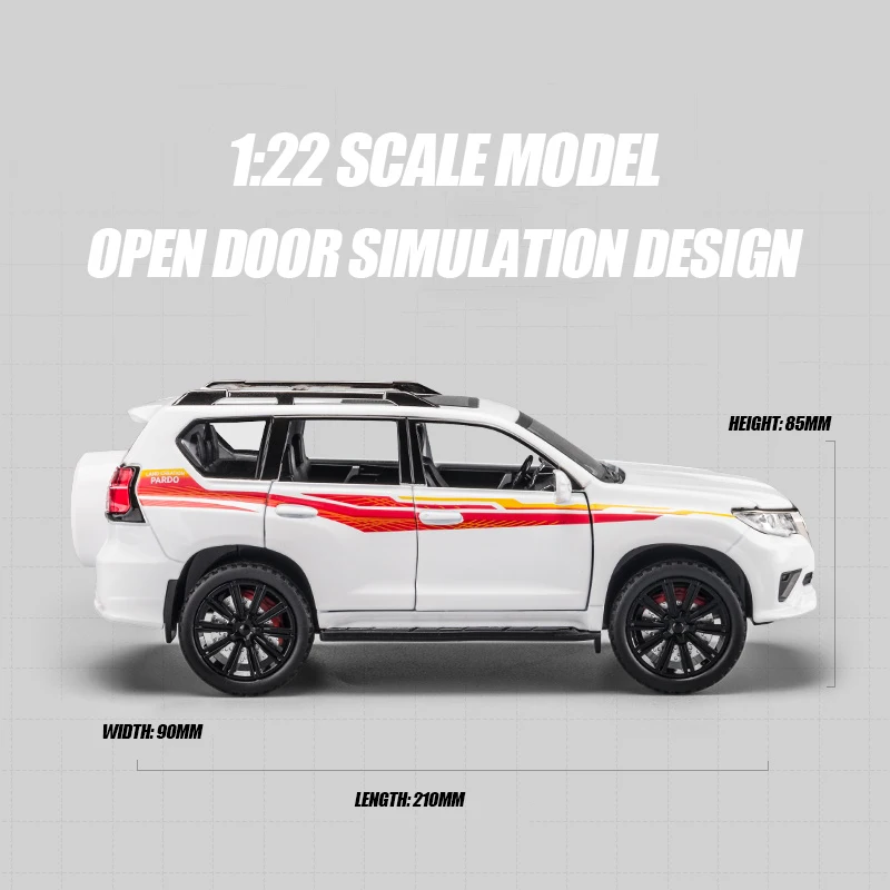 Toyota Prado SUV 1:22 Scale Diecast Model 4 Toyota Prado SUV 1:22 Scale Diecast Model - Image 4
