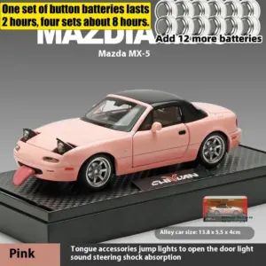 1:32 Mazda MX-5 Diecast Sports Car Model 31 Sf340489da0c54bb3b3e1bce5a749eab7X