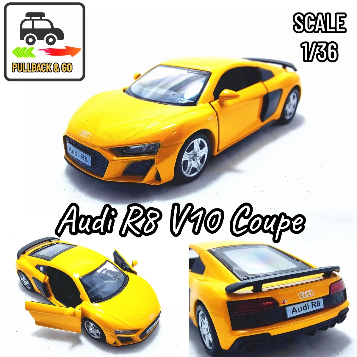 Audi R8 V10 Coupe 1:36 Scale Diecast Model 14 Audi R8 V10 Coupe 1:36 Scale Diecast Model - Image 14