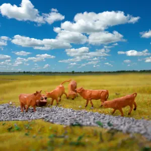Set of 6 HO Scale Model Cows 1:87 12 Sf4c0ff6dfd75470a9d697126f2be1732m