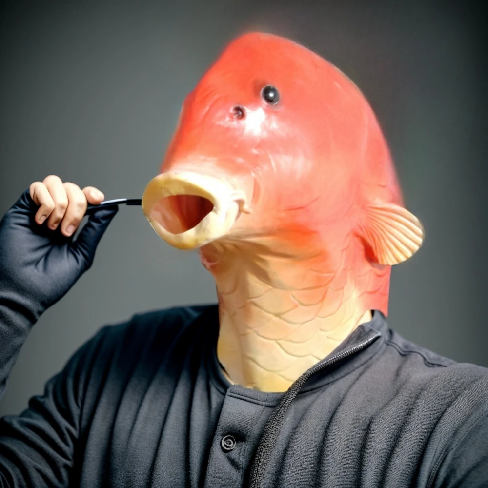 Realistic Fish Mask for Adults in Vibrant Colors 7 Realistic Fish Mask for Adults in Vibrant Colors - Image 7
