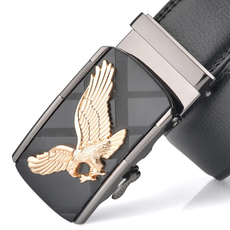 Men's Genuine Leather Belt with Eagle Buckle 6 Men's Genuine Leather Belt with Eagle Buckle - Image 6