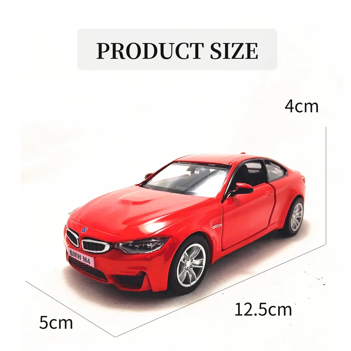 BMW M4 Pullback Toy Car 1:36 Scale Red 6 BMW M4 Pullback Toy Car 1:36 Scale Red - Image 6
