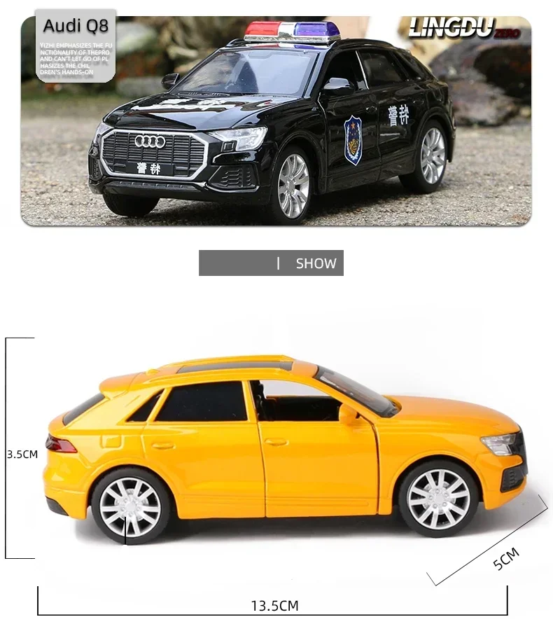 AUDI Q8 Diecast Model 1:36 Police Edition 3 AUDI Q8 Diecast Model 1:36 Police Edition - Image 3
