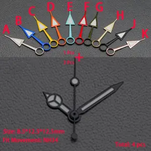 NH34 GMT Watch Hands with Luminous Silver Finish 23 Sf7c274963ea84128898da8391eb99090M