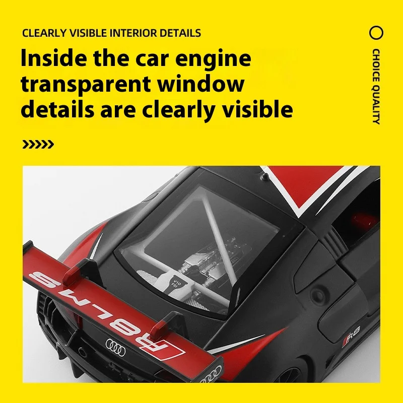 Audi R8 LMS 1:24 Diecast Model with Lights 4 Audi R8 LMS 1:24 Diecast Model with Lights - Image 4